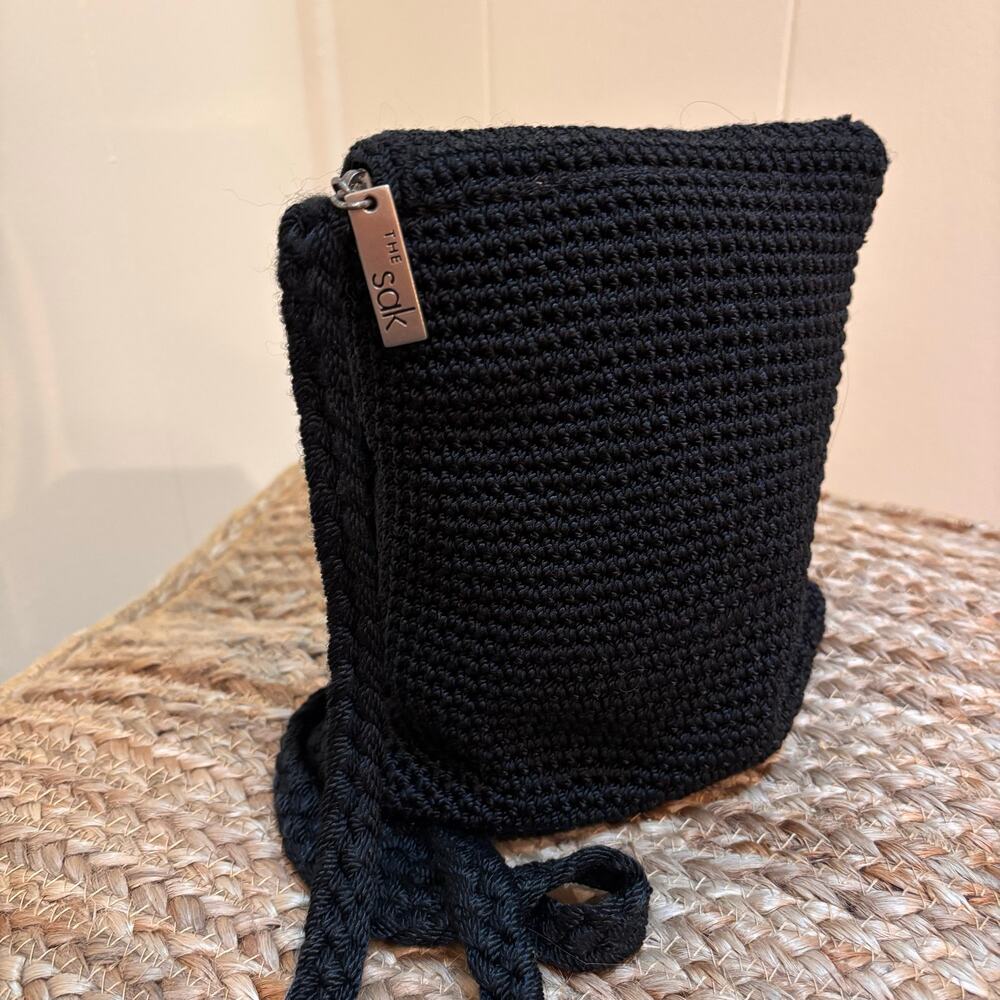 The Sak Josie Crochet Mini Crossbody Bag – Classic Boho Black - Picture 2 of 4